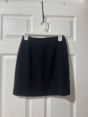 Navy Pinstripe Women's Skirt